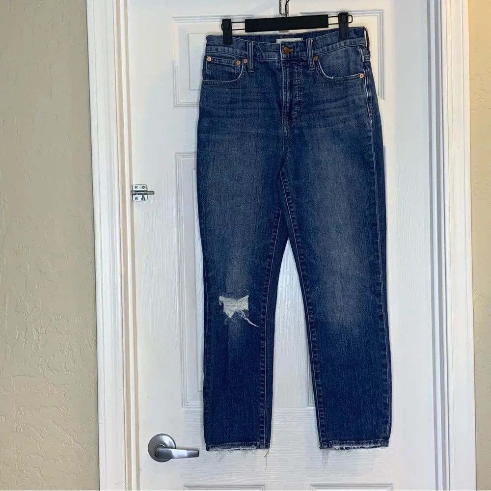 Madewell The Perfect Vintage Crop Jean Distressed Size 26